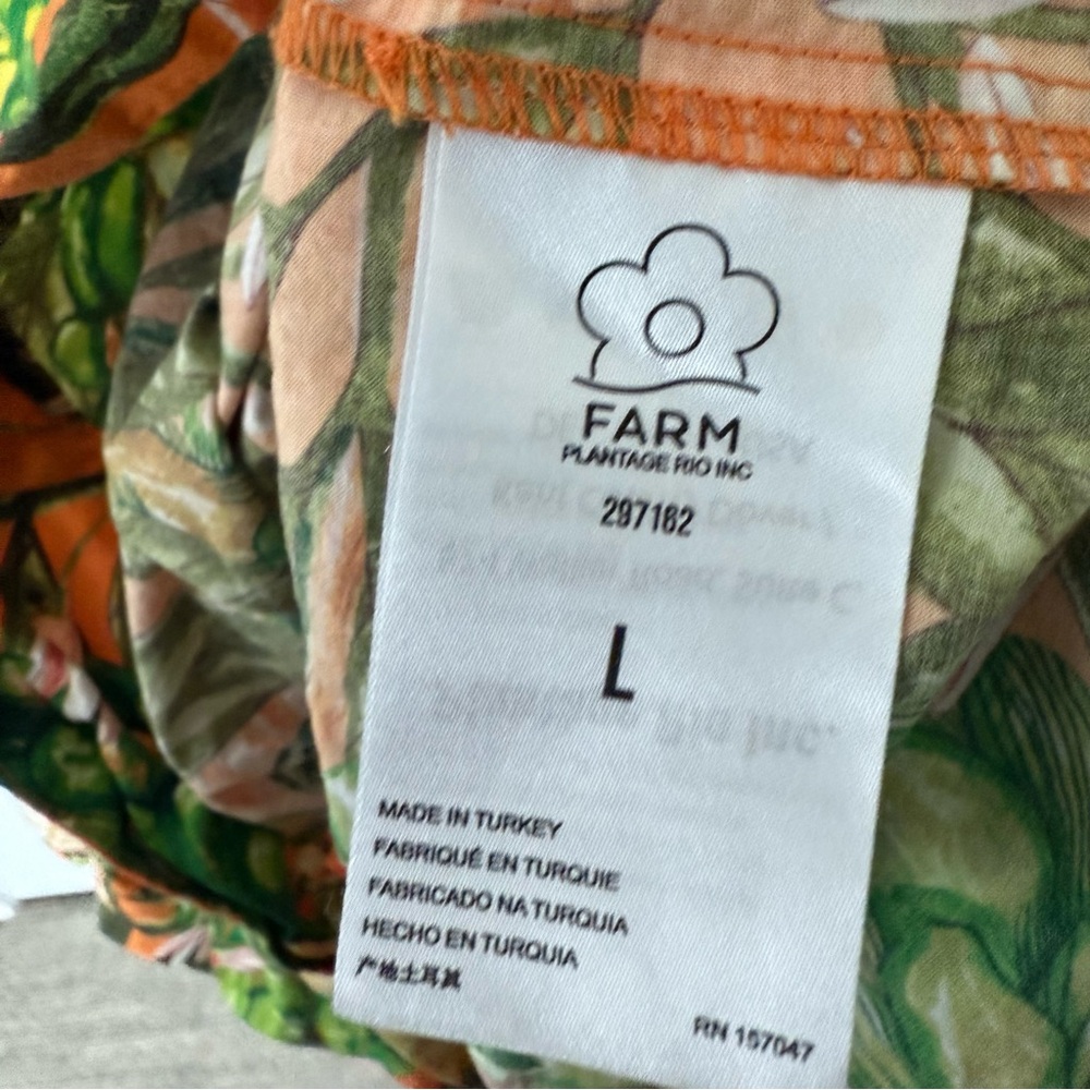 Farm Rio Caipirinha Tiered Cotton Mini Dress Size Large - Picture 5 of 9